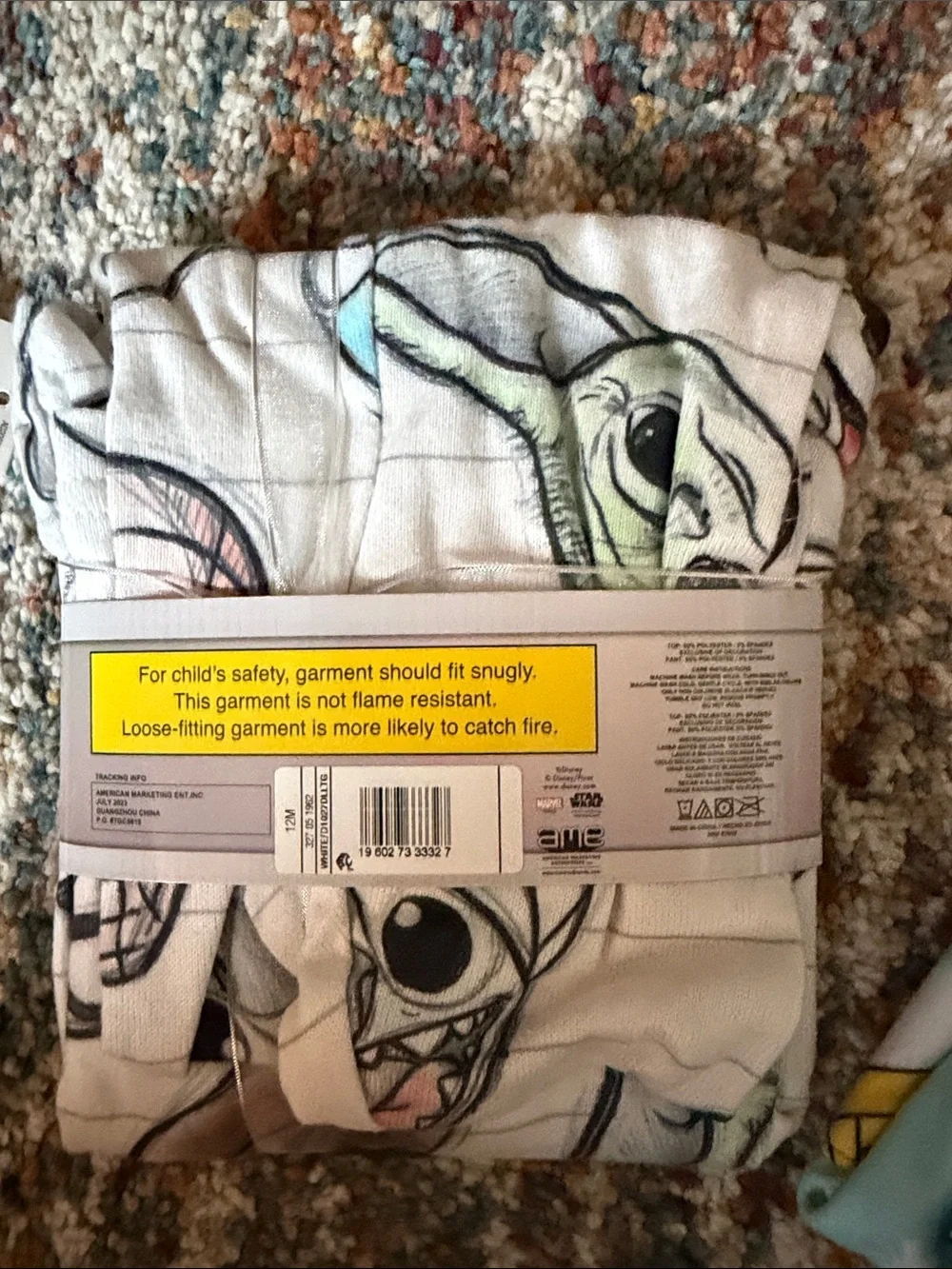 Disney Mint and White Toddler Pajama 2-Pack with Character Prints